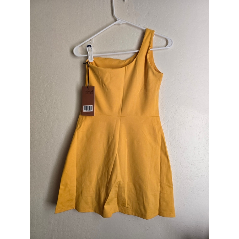NWT Girlfriend Collective Sunny One-Shoulder Dress - Picture 3 of 5